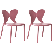 LARISSA - Tuinstoel set van 2 - Roze - Kunststof