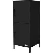 Archiefkast 40x101.5x40 cm Zwart Kantoorkast met 2 stalen deuren ML de...