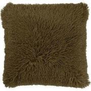 FLUFFY - Kussenhoes 45x45 cm - superzacht - effen kleur - Military Oli...