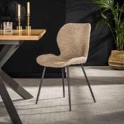 Set van 4 eetkamerstoelen Argo Bouclé zand