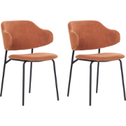 KENAI - Eetkamerstoel set van 2 - Oranje - Polyester