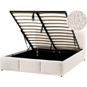 BOUSSE - Bed met opbergruimte - Off-white - 140 x 200 cm - Bouclé