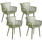 PESARO - Tuinstoel set van 4 - Lichtblauw - Kunststof