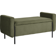 LEWES - Opbergbankje - Groen - Stof