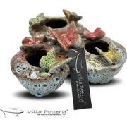 Villa Pottery  Butterfly Vlinder Blauw vaas - 10