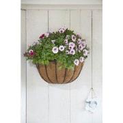 Hanging basket smeedijzer zwart H19xeen halve dia. 40cm