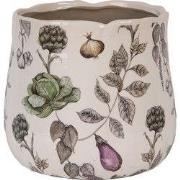 Clayre & Eef Bloempot Ø 21x19 cm Beige Keramiek Groenten