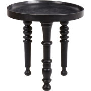 LEETON - Bijzettafel - Zwart - 52 x 52 cm - Mangohout