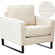 VIND - Fauteuil - Lichtbeige - Corduroy