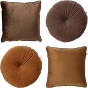 Dutch Decor KUSSENSET - 4-delig - Velvet Shapes - 45x45 cm en Ø40 cm -...