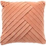GIDI - sierkussen 45x45 cm - velvet - effen kleur - Muted Clay - roze