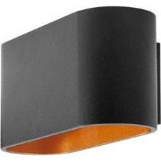 Landelijke Metalen Highlight Oval G9 Wandlamp - Zwart