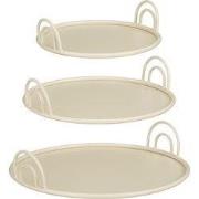 Mica Decorations Dienblad met Handgrepen - Set van 3 - Decoratie Woonk...