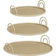 Mica Decorations Dienblad met Handgrepen - Set van 3 - Decoratie Woonk...