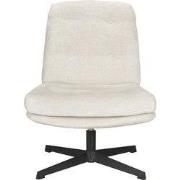 Fauteuil Off White Stof - Draaibaar - 75,5x72x69,5cm - Kai