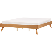 BERRIC  - Tweepersoonsbed - Lichthout - 180 x 200 cm - MDF