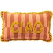 CIAO - sierkussen 30x50 cm - gestreept - 100% katoen - Melon - roze, o...