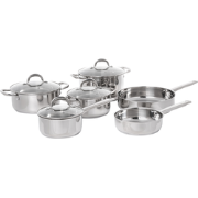 PRIMECOOK - 10-delige potten en pannenset - Zilver - Roestvrijstaal