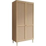 Meubella - Crimson - Kledingkast 2-deurs - Eiken - 110x52x208 cm