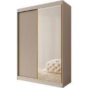 Meubella - Tavares - Kledingkast 2 schuifdeuren - Beige - 151x60x216cm