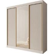 Meubella - Tavares - Kledingkast 3 schuifdeuren - Wit - 200x60x216 cm