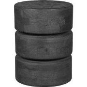 LABEL51 Bijzettafel Milly - Zwart - Mangohout - 35 cm - Rond