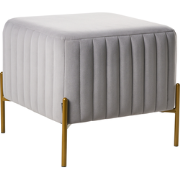 UTAH - Voetenbank - Grijs - Fluweel