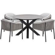 Garden Impressions Delvin tuinset 5-delig - Duuk tuintafel Ø120 cm