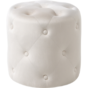 COROLLA - Poef - Off-white - Fluweel