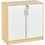 ZEHNA - Kantoorkast 2 deuren - Lichtbruin/Wit - Vezelplaat