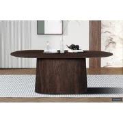 Tafel 'Miguel' 200 cm Ovaal Mango hout Donkerbruin