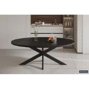 Tafel 'Alexa' 200 cm Ovaal Mango hout zwart