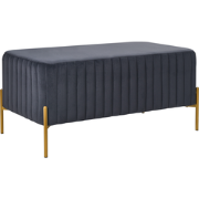 UTAH - Bankje - Zwart - Fluweel