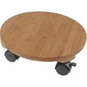 Planttrolley WPC bamboe naturel H8 x 30 cm