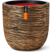 Pot bol rib nl d35xh34 cm zwart goud