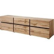 Meubella - TV-Meubel Cainan - Eiken - Zwart - 180 cm