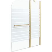 TUAPI - Douchescherm - Goud - 140 x 100 cm - Veiligheidsglas