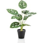 Monkey leaves bush green 42 cm kunstbloem zijde nepbloem