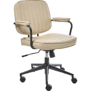 BERNE - Bureaustoel - Beige - Kunstleer