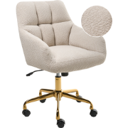 PALMDALE - Bureaustoel - Lichtbeige - Bouclé