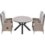 Garden Impressions Collin tuinset 5-delig - Tulli tuintafel 180 x 115 ...