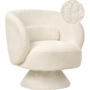 LIEKSA - Fauteuil - Gebroken wit - Bouclé
