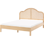 HOUNOUX - Tweepersoonsbed - Lichtbruin - 160 x 200 cm - MDF