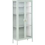 GLEORA - Vitrinekast - Mintgroen - Staal