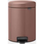 NewIcon Pedaalemmer, 5 liter, kunststof binnenemmer - Satin Taupe