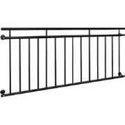 Frans balkon 90 x 184 Zwart