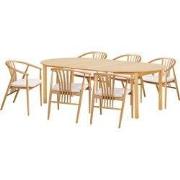 Eetkamerset Bundaberg Naturel - Incl. Agustin Set Van 6
