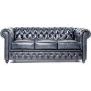 Chesterfield Eco Leather Line - Wash Off Blue 3-zits