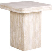 DUSON - Bijzettafel - Beige - MDF