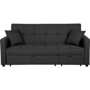 GLOMMA  - Slaapbank 3-zits - Donkergrijs - Polyester
